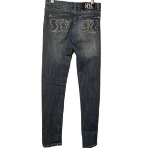 Rock and Republic 26 Denim Jeans Womens Medium Wash Bling pockets